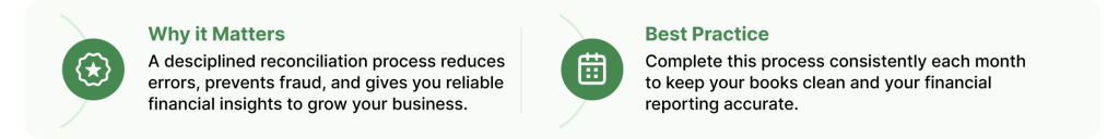 Benefits of consistent monthly reconciliation